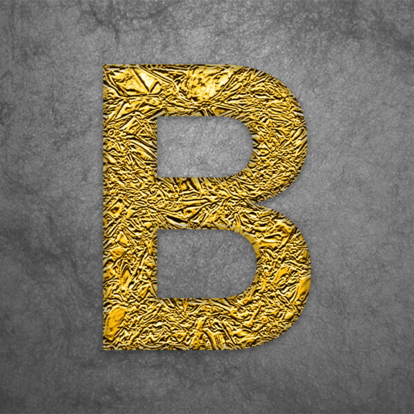 Letter B Gold Foil Design