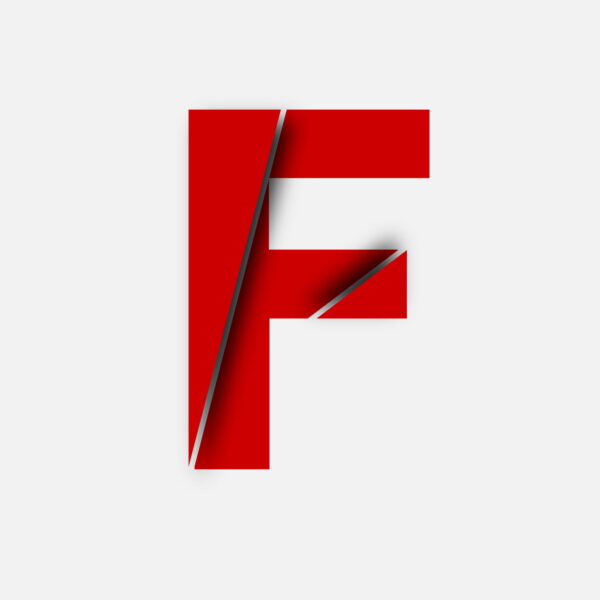 Letter F Cut Design