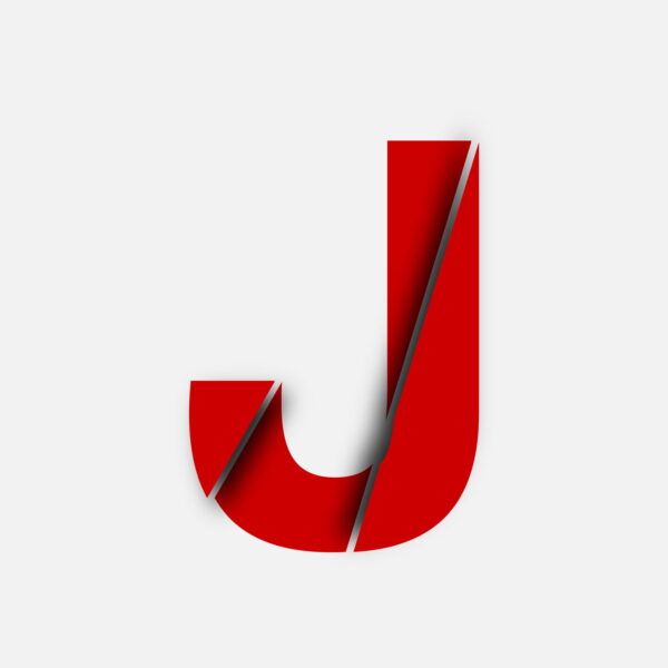 Letter J Cut Design