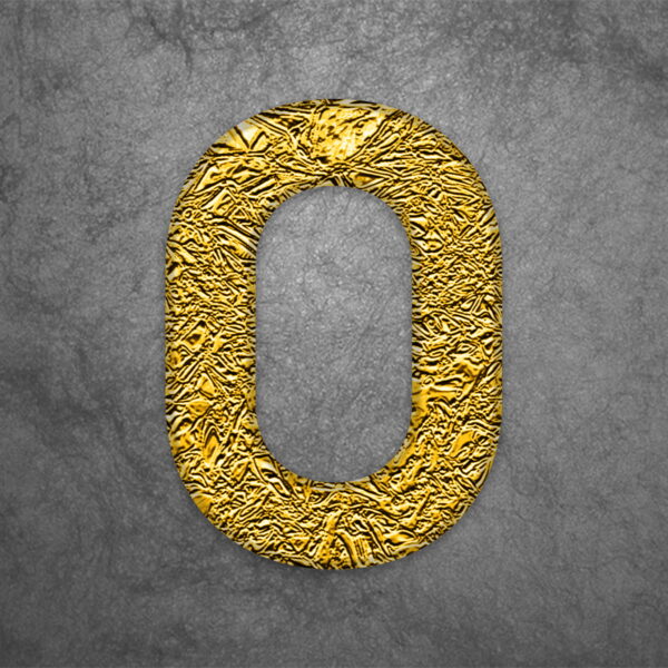 Letter O Gold Foil Design