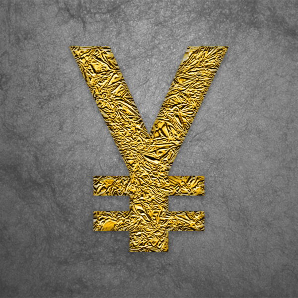 Yuan Symbol Gold Foil Design