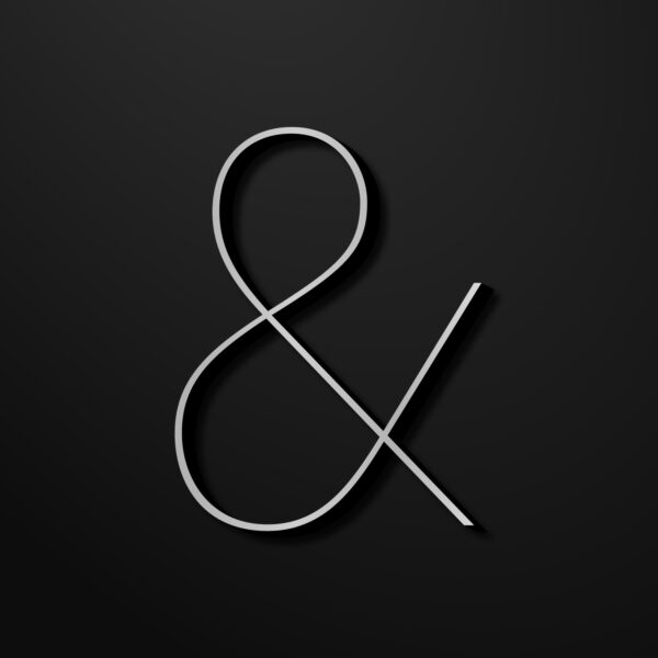 Ampersand Symbol Silver Line Design