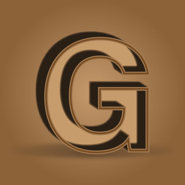 Letter G Chocolate Color Design