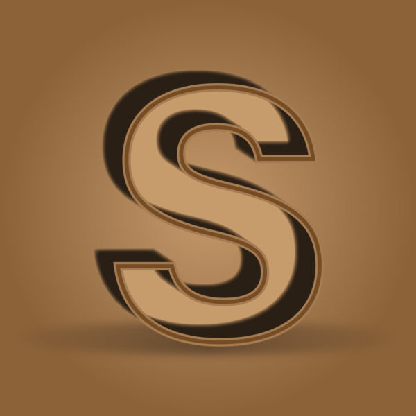 Letter S Chocolate Color Design