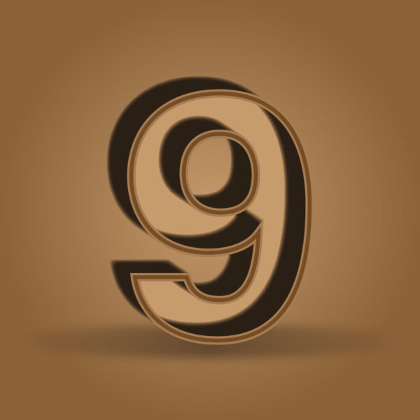 Number Nine Chocolate Color Design