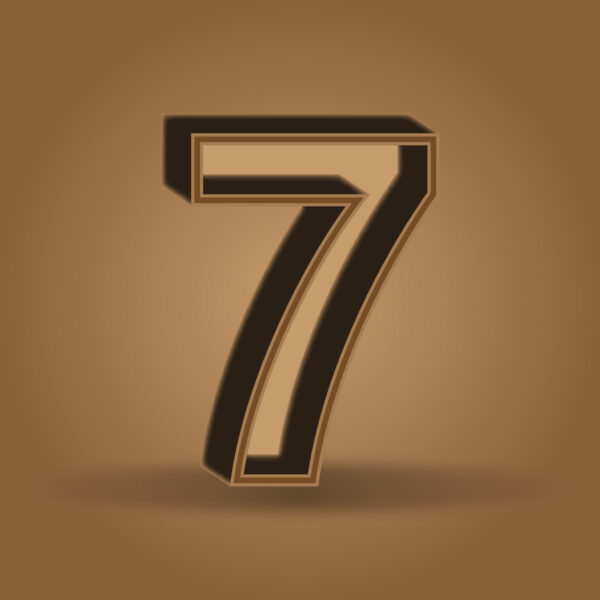 Number Seven Chocolate Color Design