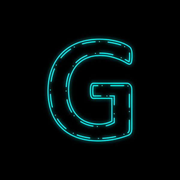 Letter G Neon Outline Design