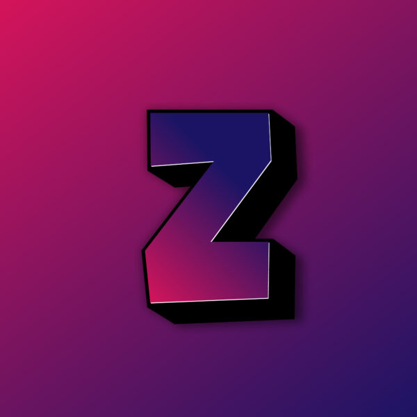 Bold Letter Z Colorful Design