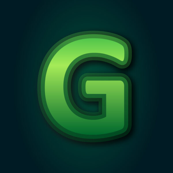 Letter G Green Layer Design