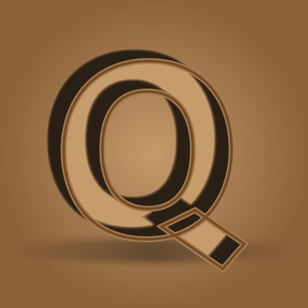 Letter Q Chocolate Color Design