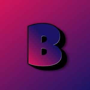Bold Letter B Colorful Design