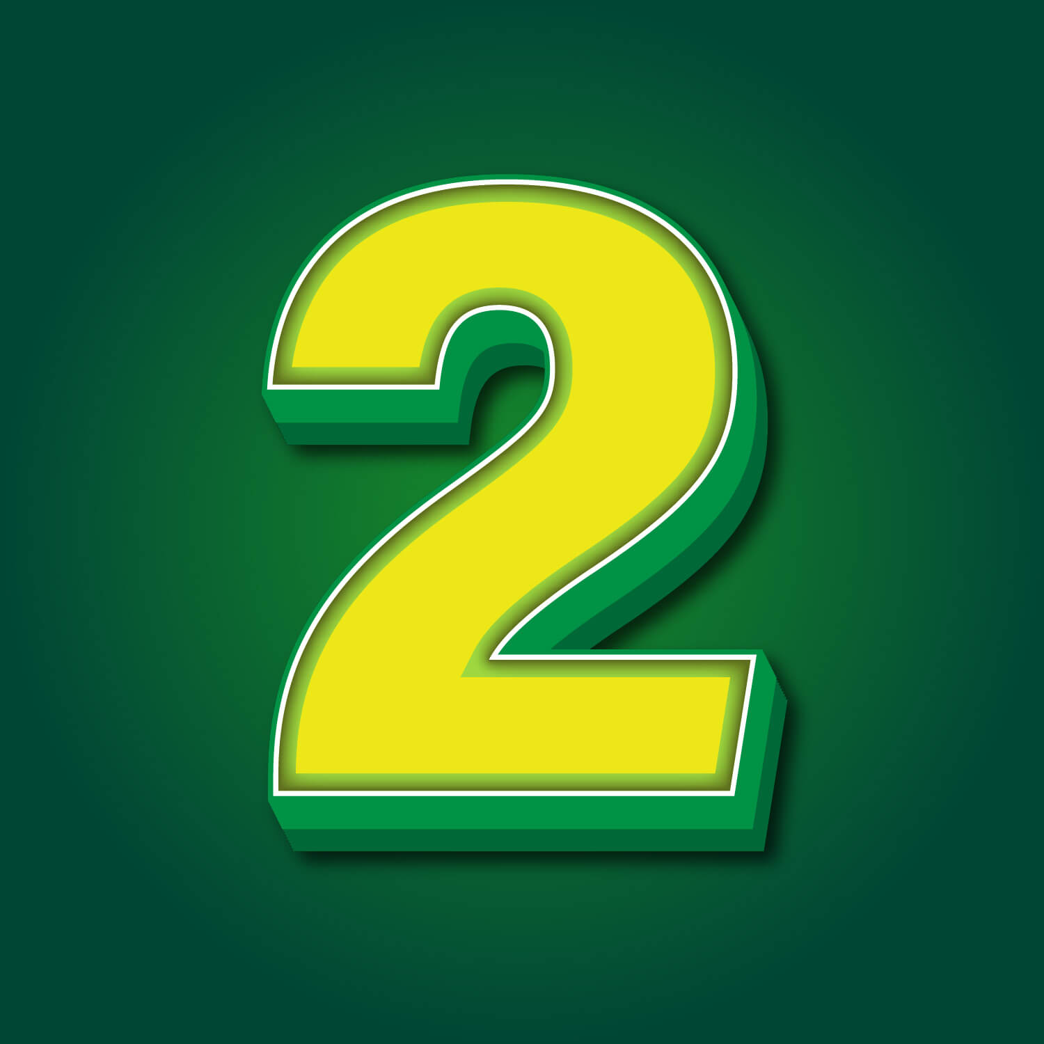 3d number 2 green 11287747 PNG