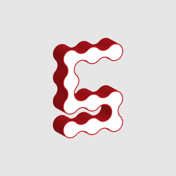 3D Letter S Curved Design