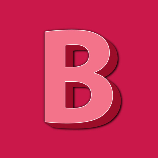 3D Red Letter B Design